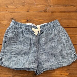 NWOT J. Crew Girls Blue Striped Shorts - Size 6